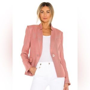 Veronica Beard Farley Dickey Blazer Jacket in Blush Pink NWT